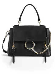 Chloé Small Faye Day Black Leather Shoulder Bag