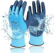 DS Safety L6201 Waterproof Work Gloves 15 Gauge Hycool Grip Men's Working Gloves Double Coated Nylon Gloves with Comfortable Latex Foam for Multipurpose Use 1 Pair(M)