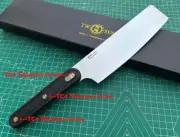NEW TWOSUN KITCHEN CHEF KNIFE Nylon Fiberglass 14C28N Full Tang TS865-BLACK-TI