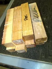 EIGHT (8) PIECES PECAN TURNING BLANKS LUMBER LATHE WOOD 2" X 2" X 12"