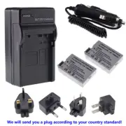 2 X LP-E8 Battery Pack + AC Charger For Canon Rebel T5i T4i T3i T2i DSLR Camera