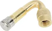 X AUTOHAUX Tire Valve Stem Air Inflation Adaptor Durable 45 Degree 40mm Long Tire Valve Extension Pure Copper Brass Tone