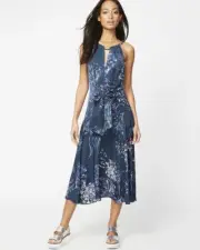 Rachel Roy Claudette Tie Front Midi Dress Size 4
