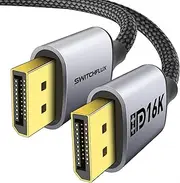 16K DisplayPort Cable 3FT [16K/8K, 4K@240Hz 165Hz 144Hz, 2K@240Hz] DP 2.1 Cord 48Gbps HDR10 HDCP DSC Display Port Cable for FreeSync G-Sync Gaming Monitor 4090/7900 Graphics Card PC