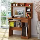 Computer Desk Walnut W/Shelf & Drawer AU Stock Fast Ship ⚡