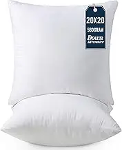 Utopia Bedding Throw Pillows Insert (Pack of 2, White) - Bed and Couch Pillows - Indoor Decorative Pillows (50x50 cm (Pack of 2), White)