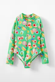 [Cotton On Kids] Cotton On Kids - Lydia One Piece - Tennis green/sticker print 7 TENNIS GREEN/STICKER PRINT
