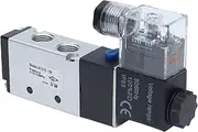 Respicefinem 4V210 08 Electric Solenoid Valve Normal 2 Position 5 Ways Air Compressed Drain Valve for Automatic Workshop DC 24V Save Energy with Spring Wide Application Good (AC 220V)
