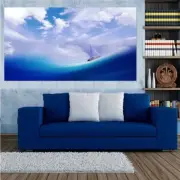 SUN SET-SUN RISE BOATS SCENERY picture wall Canvas home wall choose your size