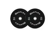 Reeplex 10kg Black Bumper Plates Pair V2