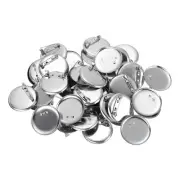 120Pcs Badge Pins, 35mm Round Safety Pins Bar Name Tag Pin Bulk, White