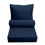 AD101 Knife Edge Medium Deep Seat Back Rest Bolster Insert Slip Cover Set