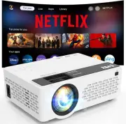 【Netflix-Officially-Licensed】 Mini Projector with Wifi and Bluetooth, 1080P Full