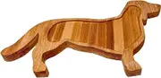 Animal Shaped Charcuterie Boards, Cheese Tray Dachshund Shaped, Farmhouse Wooden Charcuterie Board Serving Plates for Home Rustic Decoration