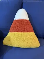 Halloween Sherpa Pillow 15 X 17" Candy Corn Huntington Home Decor