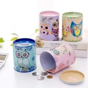 Owl Piggy Bank Tinplate Piggy Bank Children's Gifts Kid Gift Money BoxA!AU