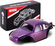 INJORA BUG24 Body with Roll Cage for 1/24 Axial SCX24 C10 JLU Bronco Base Camp Upgrade(Purple)