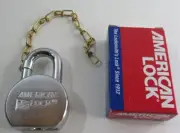 NEW AMERICAN/MASTER LOCK A700KA SOLID STEEL 2-1/2" PADLOCK 2" SHACKLE W/KEY CODE