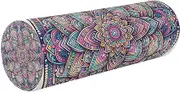 Mandala Cylindrical Memory Foam Pillow, Neck Support Pillow, Yoga Neck Pillow Support, Soft Cervical Roll