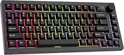 TECWARE Spectre 75% RGB Mechanical Gaming Keyboard with Customizable LCD Screen, Multi-Function Knob, Gasket Mount, South Face 5-Pin Universal Hot-Swappable Sockets Black Cocoa Brown Switch