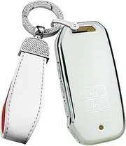 ontto TPU Car Key fob Cover Fit for Kia Sportage K5 DLS NIRO Sorento MQ4 EV6 GT-Line K8 V6 Ceed CD GT 2020-2023 Smart Key Case Shell Holder Bag Keychain Keyring Accessories 7 Buttons White B