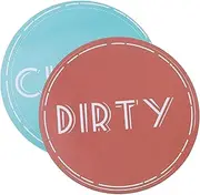 PHENOFICE Dishwasher Cleaning Magnet Round Clean Dirty Sign for Washing Machine Kitchen Necessities