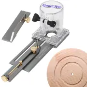 Woodworking Circle Cutting Jig for Electric Trimming Machine Wood Router Milling Circle Slotting Base DIY Tools with Sca