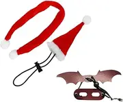 BESPORTBLE 2 Sets Reptile Pet Accessory Lizard Traction Rope Walking Leash Xmas Hat Quality Material