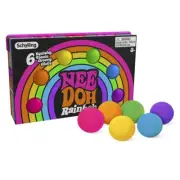 Schylling NeeDoh Rainboh Teenie - Sensory Squeeze Toy - Contains 6 Mini Groovy