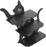 Ciieeo Cute Wooden Cat Wall Decor Crystal Storage Rack Rustic Floating Shelf Aesthetic Decor for Living Room Bedroom