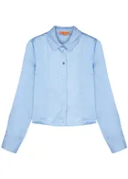 Stine Goya Shane Satin Shirt - Light Blue - L (UK14 / L) L (UK14 / L)
