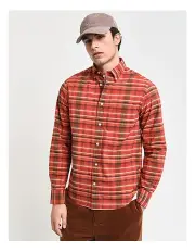[Gant] Regular Fit Checked Archive Poplin Shirt in Iron Red
