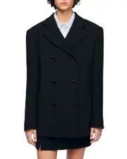 Sandro Tiago Double Breasted Suit Jacket