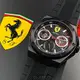 FERRARI 法拉利男錶 42mm 黑六角形精鋼錶殼 黑色三眼, 中三針顯示, 運動錶面款 FE00048