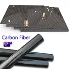 Pure Carbon Fiber Fibre Plate Panel Sheets Carbon Round Tube Wrapped Pipe Glossy