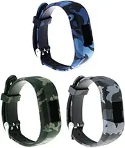 Large/Small Replacement Bands and Straps for Garmin vivofit JR & vivofit JR.2 & vivofit 3, Replacement Soft Colorful Adjustable Wristbands Silicone Kids Bands (3pcs)