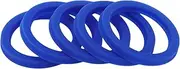 X AUTOHAUX Universal Oil Seal UN Lip Seal Ring Rotary Shaft Seal 45x57x6mm High Pressure TPU Blue 5 Pcs