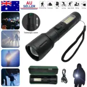Super Bright LED Tactical Flashlight Mini USB Rechargeable Lamp 6 Modes Light