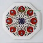 13" Marble coffee Side Table Top Carnelian Stone Coffee Table antique