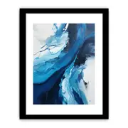 Blue Black Abstract Framed Art Framed print Art Poster