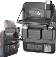 Back Seat Car Organizer: Car Organizer For Kids, Backseat Storage, Foldable Car Tray | Large Storage Capacity