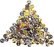 SUPVOX 100PCS Mini Retro Cloth Buttons for Doll DIY Crafts Vintage Buttons for Sewing Projects for Stuffed Plush Dolls and Scrapbooking