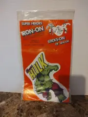 vintage THE INCREDIBLE HULK IRON-ON PATCH MIP sealed