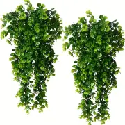 NNETM "Set of 2 Premium UV Resistant Eucalyptus Leaf Arrangements - Lifelike Artificial Flowers