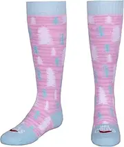 [Hot Chillys] Youth Pinetree Mid Volume Sock, Petal Pine Tree, Small