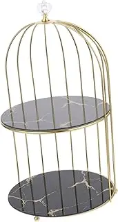 Ipetboom Platter Cupcake Holder Trays Decorations Gold Serving Tray Cooling Birdcage Tiered Serving Tray Bird Cage Cake Stand Makeup Organizer Case Toiletry Party