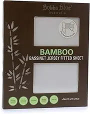 Bubba Blue Bamboo Jersey Basinet Fitted Sheet, White