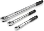 TEKTON 1/4, 3/8, 1/2 Inch Drive Micrometer Torque Wrench Set (3-Piece) | TRQ9990