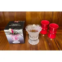 在飛比找蝦皮購物優惠-全新 日本SOGA玫瑰雕刻水晶 玻璃花瓶 送 時尚晶鑽杯(紅
