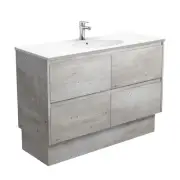 Fienza Rotondo Amato 1200 Vanity on Kickboard Industrial Grey ROT120BXK
